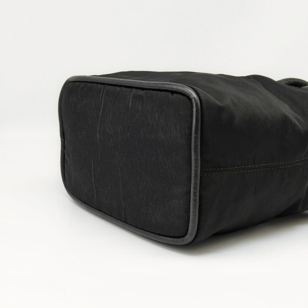 Vintage Celine Paris Black Nylon Leather Trim Tote Handbag Italy - Picture 7 of 12